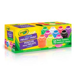 CRAYOLA - 10 BOUTEILLES PEINTURE LAVABLE NÉON